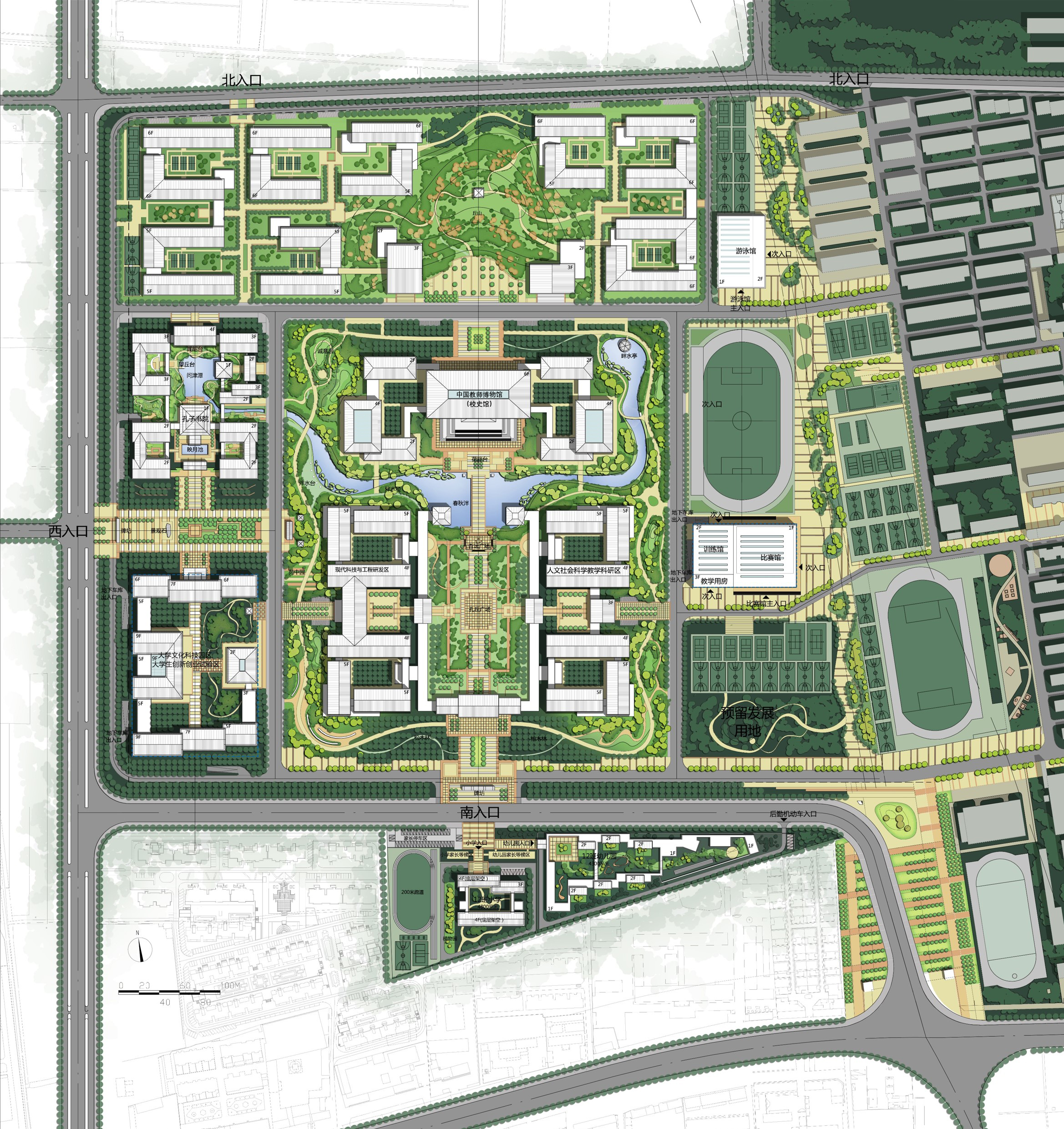 新校区规划总平面图